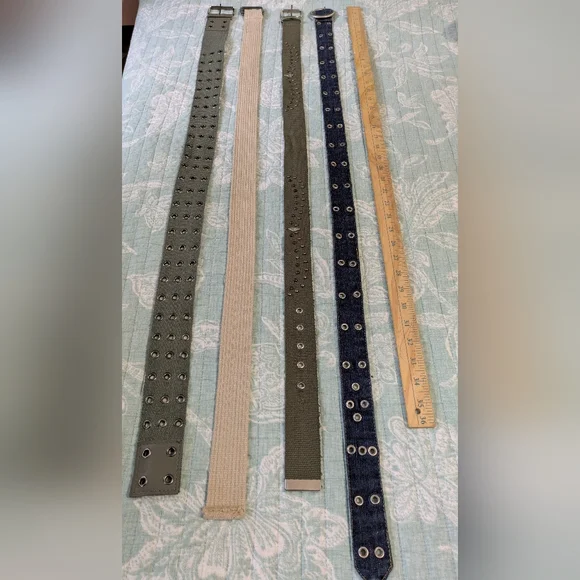 Bundle of 4 Canvas Women's Belts. Sizes 38", 39", 42". - Picture 3 of 3